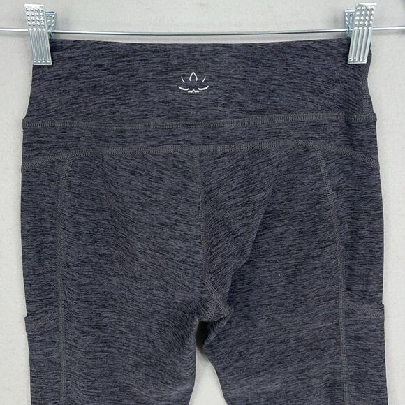 Beyond Yoga Leggings Womens Small Black Steel Spacedye Pocket Mesh Athleisure - Picture 7 of 16